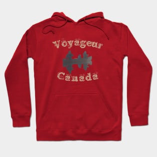 Voyageur Canoeing in Canada Down the mighty Saint Lawrence River Hoodie